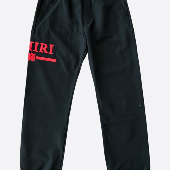 Amiri Black & Red MA Bar Logo Sweatpants - Picture 1 of 4
